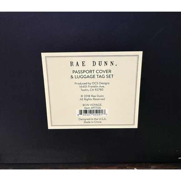 RAE DUNN Passport Cover & Luggage Tag Set NEW - Picture 2 of 2